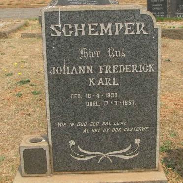 SCHEMPER Johann Frederick Karl 1930-1957