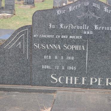 SCHEEPERS Susanna Sophia 1916-1965