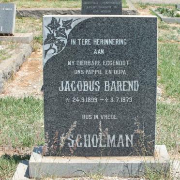SCHOEMAN Jacobus Barend 1899-1973