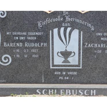 SCHLEBUSCH Barend Rudolph 1907-1981 &amp; Zacharia Maria 1912-