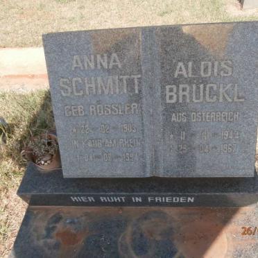 SCHMITT Anna nee ROSSLER 1903-1994 :: BRÜCKL Alois 1944-1967 ::