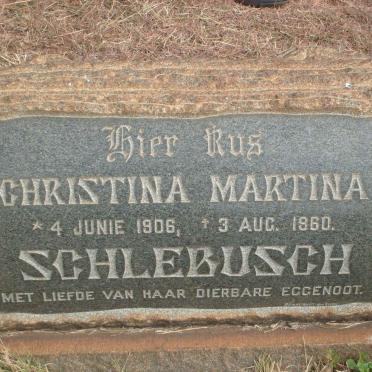 SCHLEBUSCH Christina Martina 1906-1960