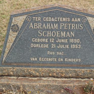 SCHOEMAN Abraham Petrus 1890-1953