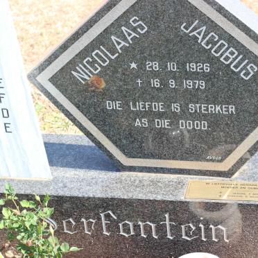 SERFONTEIN Nicolaas Jacobus 1926-1979