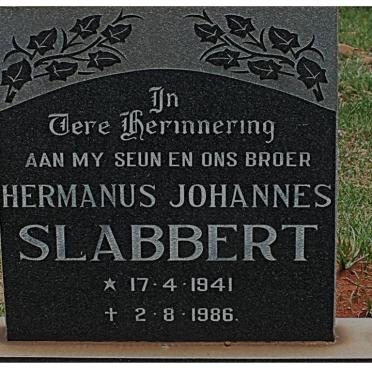 SLABBERT Hermanus Johannes 1941-1986