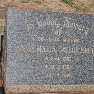 SMITH Annie Maria Taylor 1882-1962