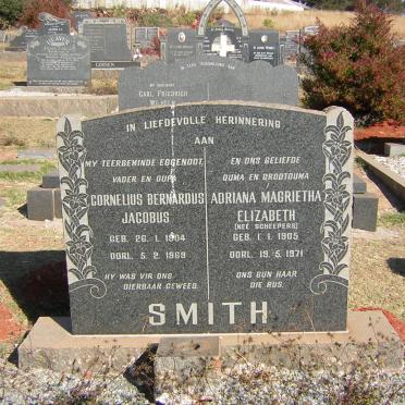 SMITH Cornelius Bernardus Jacobus 1904-1969 &amp; Adriana Magrietha Elizabeth SCHEEPERS 1905-1971