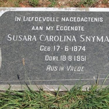 SNYMAN Susara Carolina 1874-1951