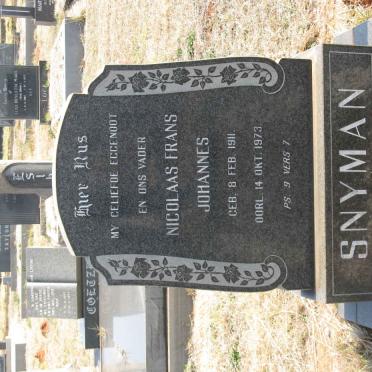 SNYMAN Nicolaas Frans Johannes 1911-1973