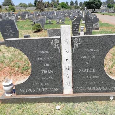 SNYMAN Carolina Susanna Cicilia 1938-2018 :: SNYMAN Petrus Christiaan 1971-1987