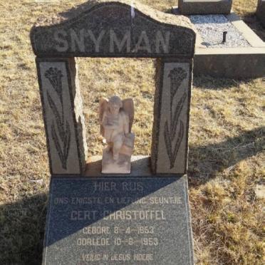 SNYMAN Gert Christoffel 1953-1953