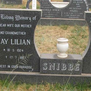 SNIBBE Willem Johannes 1930-2004 &amp; May Lilian 1924-1987