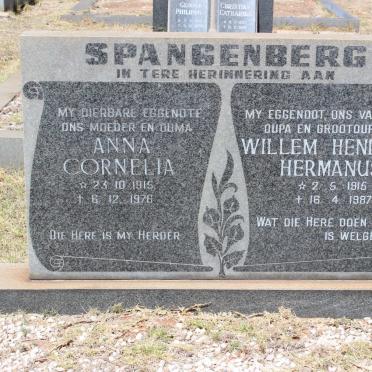 SPANGENBERG Willem Hendrik Hermanus 1915-1987 &amp; Anna Cornelia 1915-1976