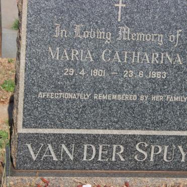 SPUY Maria Catharina, van der 1901-1963