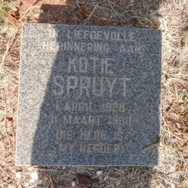 SPRUYT Kotie 1928-19?0