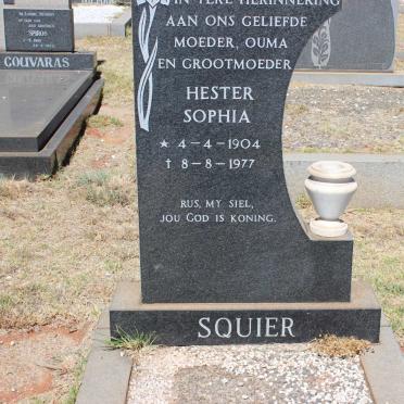 SQUIER Hester Sophia 1904-1977