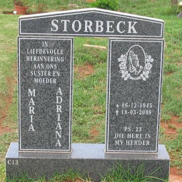 STORBECK Maria Adriana 1945-2008