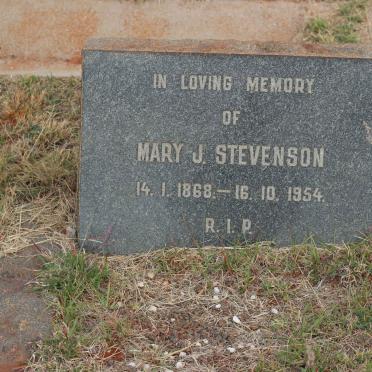 STEVENSON Mary J. 1868-1954