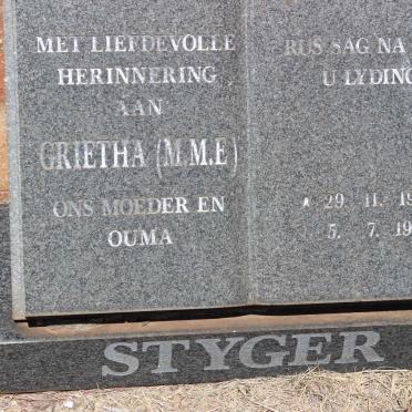 STYGER M.M.E. 1914-1996