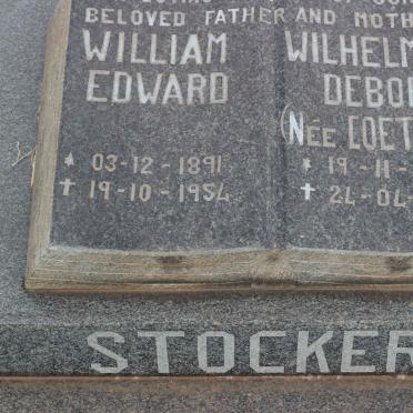 STOCKER William Edward 1891-1954 &amp; Wilhelmina Debora COETZEE 1903-1995