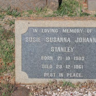 STANLEY Susanna Johanna 1903-1961