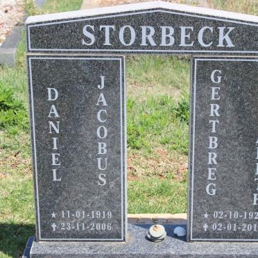 STORBECK Daniel Jacobus 1919-2006 &amp; Gertbreg Elizabeth 1927-2010