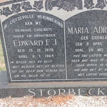 STORBECK Edward F.J. 1878-1964 &amp; Maria Adriana GROBLER 1894-1968