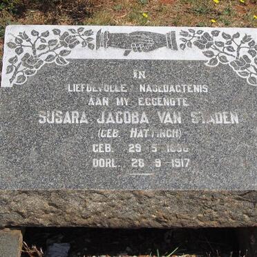 STADEN Susara Jacoba, van nee HATTINGH 1880-1917