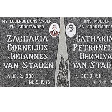 STADEN Zacharia Cornelius Johannes, van 1908-1975 &amp; Catharina Petronella Hermina 1911-1985