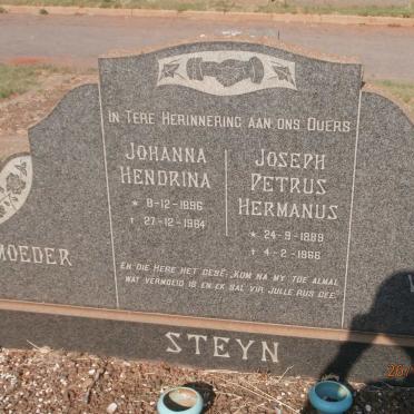 STEYN Joseph Petrus Hermanus 1889-1966 &amp; Johanna Hendrina 1896-1964