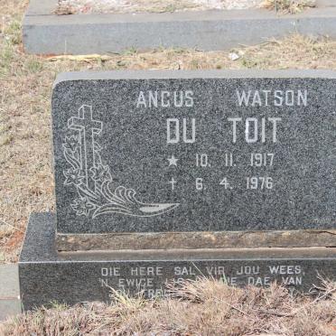 TOIT Angus Watson, du 1917-1976