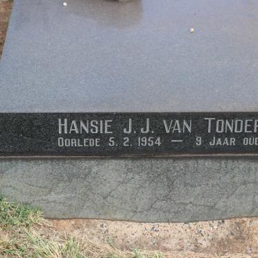 TONDER Hansie J.J., van -1954