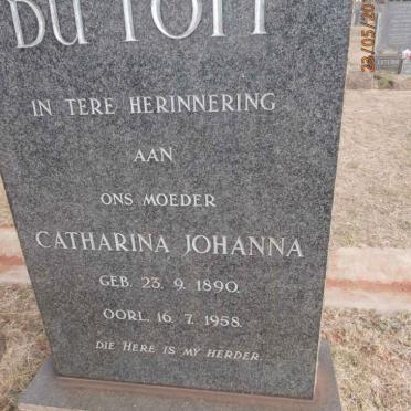 TOIT Catharina Johanna, du 1890-1958