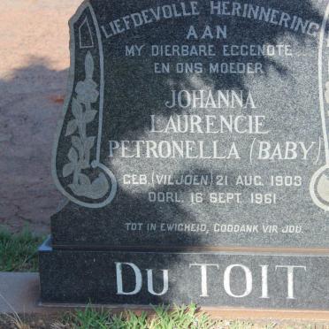 TOIT Johanna Laurencie Petronella, du nee VILJOEN 1903-1961