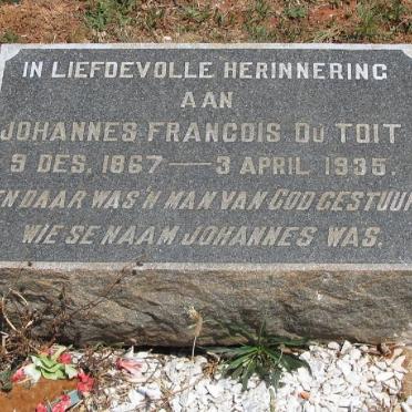 TOIT Johannes Francois, du 1867-1935