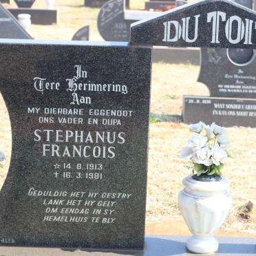 TOIT Stephanus Francois, du 1913-1981 &amp; Anna Maria Elizabeth 1921-1986