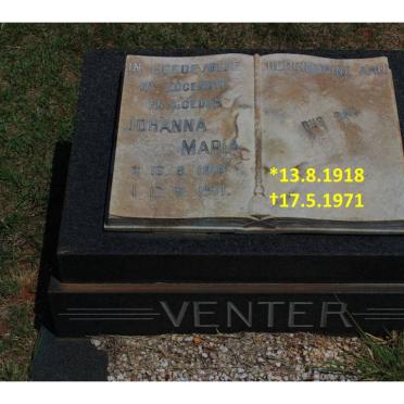 VENTER Johanna Maria 1918-1971