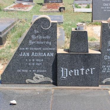 VENTER Jan Adriaan 1924-1971 &amp; Maria Christina 1931-2001