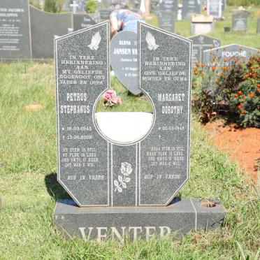 VENTER Petrus Stephanus 1945-2000 &amp; Margaret Dorothy 1948-