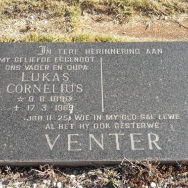 VENTER Lukas Cornelius 1890-1969