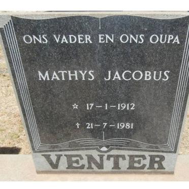 VENTER Mathys Jacobus 1912-1981