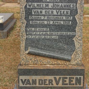 VEEN Wilhelm Johannes, van der 1917-1950