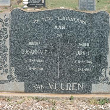 VUUREN Dirk C., van 1895-1969 &amp; Susanna E. 1900-1968