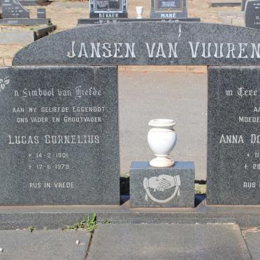 VUUREN Lucas Cornelius, Jansen van 1901-1979 &amp; Anna Dorothea C. 1914-1983