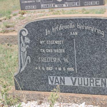 VUUREN Frederik W., van 1883-1965