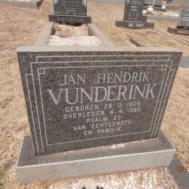 VUNDERINK Jan Hendrik 1906-1980