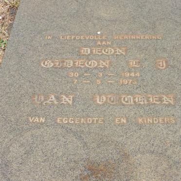 VUUREN Gideon L.J., van 1944-197?