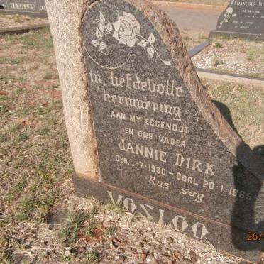 VOSLOO Jannie Dirk 1930-1965