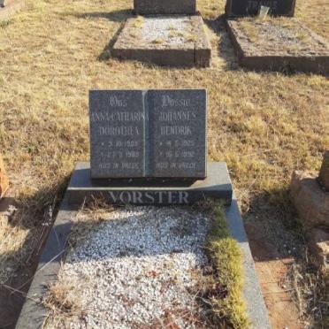 VORSTER Johannes Hendrik 1925-1992 &amp; Anna Catharina Dorothea 19??