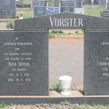 VORSTER Lodewyk Christoffel 1910-1976 &amp; Anna Sophia HARMSE 1913-1972